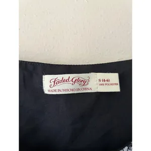 Faded Glory Black Floral Tiered Tank Top Size Small thumbnail 6
