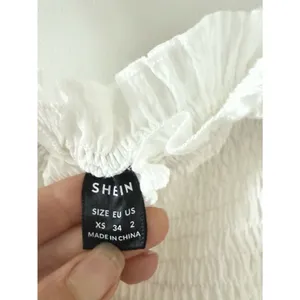 Shein White Smocked Tiered Ruffle Thin Strap Cotton Midi Dress Size XS thumbnail 4