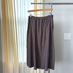 Y2K Vintage Norton McNaughton Maxi Skirt Petite Large Brown Polka Dot Boho Indie thumbnail 2