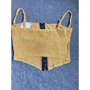 Corduroy‎ Bustier Camisole Top XS Half-Cup Design Adjustable Straps Retro New thumbnail 4