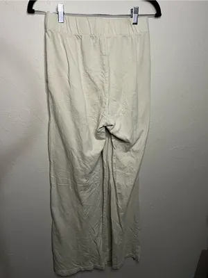 Talentless French Terry Bone Cream Wide Leg Lounge Sweatpants thumbnail 7