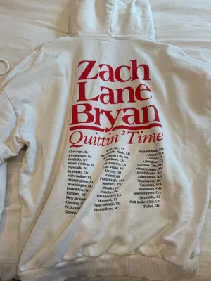 Zach Bryan Hoodie White Size XL thumbnail 2