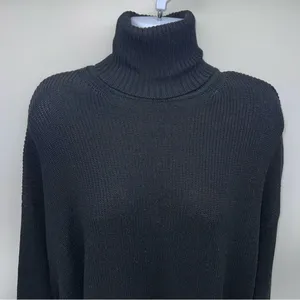 Zara Black Turtleneck Sweater with Tie Detail thumbnail 3