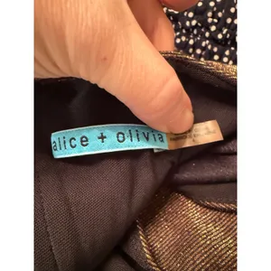 Alice + Olivia Metallic Bronze Sheath Dress‎ Mesh Back Cocktail Quiet Luxury thumbnail 9