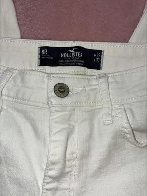 Hollister White High-Rise Super Skinny Distressed Jeans - Size 29 thumbnail 5