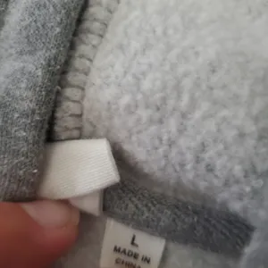 Vans Gray Hoodie with Red Accents Size Large Cropped thumbnail 3