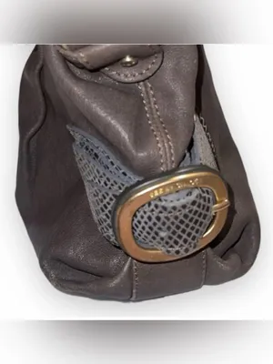 See by Chloé Gray Brown Leather Shoulder Bag Snakeskin Trim thumbnail 7