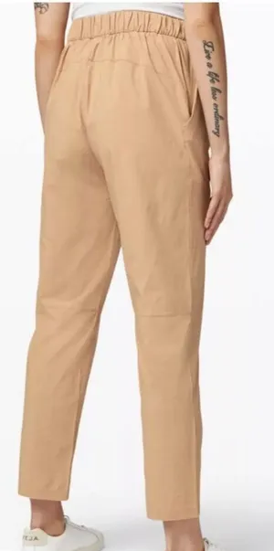 Lululemon Athletica Womens Four Way Stretch High‎ Rise Trouser Beige Size 10 NWT thumbnail 1
