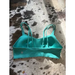 Lululemon Like‎ a Cloud Ribbed Bra In Teal Size 6 thumbnail 3