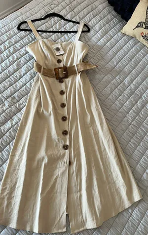 NWT Forever21 Linen belted dress thumbnail 1