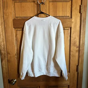 Cabela's Duck hunting sweater White Sweatshirt sequin glitter mallard Duck! Size Large thumbnail 5