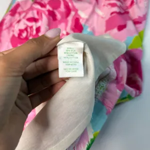 Lilly Pulitzer hot Pink first impression Floral rose Strapless Mini Dress size 4 thumbnail 6