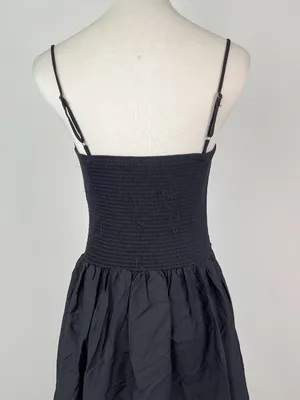 NWOT Farm Rio Cotton Black Sleeveless Midi Dress Size L thumbnail 9