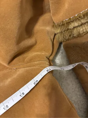 Vintage Faux Suede and Sherling Embroidered Hooded Coat thumbnail 7