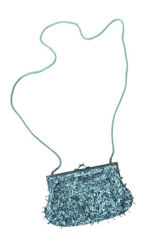 Vintage Inspired Beaded Sequined Evening Bag Detachable Rope Strap Clutch thumbnail 1