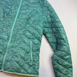 Tek Gear Women's Warm Tek Quilted Puffer Jacket Aqua Green Space Dye thumbnail 3