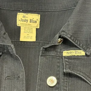 Judy Blue Women's Black Denim Jean Jacket Style No. 711 Size XL thumbnail 2