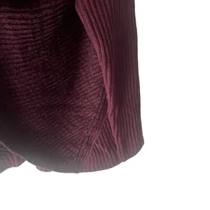 Lisa Rinna Collection Women Large Red‎ Maroon Wrap Cardigan Chunky Sweater thumbnail 5