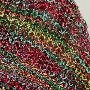 Vintage y2k Kessley Multicolor Rainbow Metallic Bell Sleeve Cardigan Sweater S thumbnail 7
