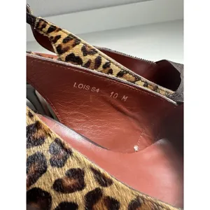 Donald J Pliner Leopard Print Mule Pointed Toe Kitten Heel Fur Size 10 Secretary thumbnail 7