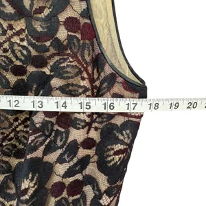 Vintage Lillie Rubin Evening Gown XS-S Black Lace Taffeta‎ Romantic Victorian thumbnail 14