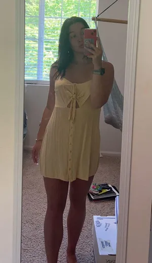 PacSun Yellow Knot Tie Dress thumbnail 1