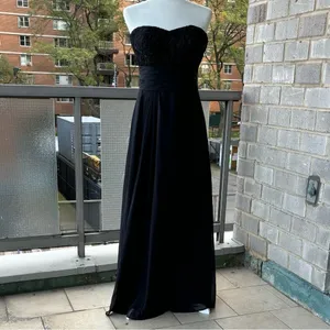 Bill Levkoff Black Strapless Gown Size 8 thumbnail 2
