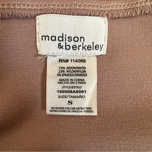 Madison & Berkeley Mauve Pink Off Shoulder Bell Sleeve Stretch Long Sleeve Top S thumbnail 6