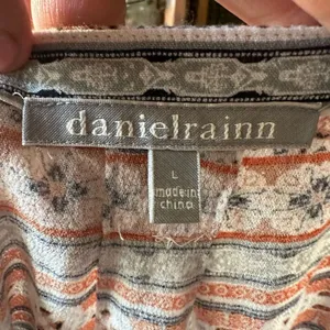 Daniel Rainn patchwork accordion boho L peasant blouse thumbnail 3