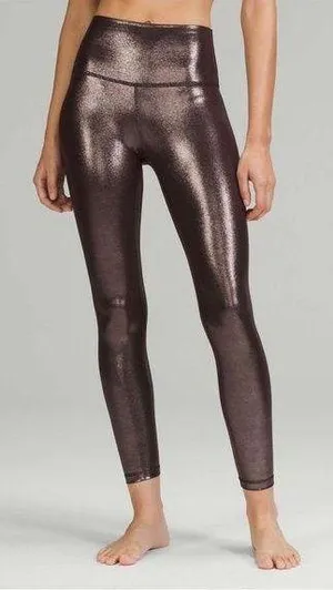 NWT Align HR 25” Legging Shine Foil Print French Press Size 12 thumbnail 1