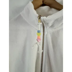 NWD Stoney Clover Target White Terry Pullover 1/2 Zip Sweatshirt Size 1X thumbnail 3