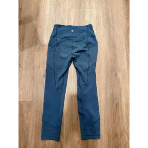 Lululemon‎ All The Right Places High Rise Crop 23" Leggings Teal Blue Womens 6 thumbnail 3