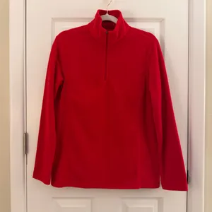 Lands' End Red Quarter Zip Fleece Pullover Small thumbnail 2