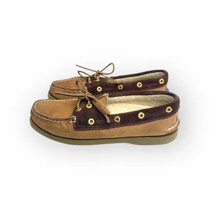 Sperry Top-Sider ™® ✌︎︎ Gold Eyelet Leather Boat Shoes ✌︎︎ 2 Tone Brown ✌︎︎ 6M thumbnail 6