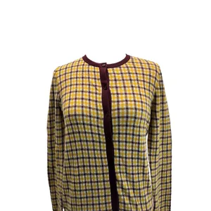 Ann Taylor Plaid Long Sleeve Cardigan S Academia Preppy Fall Vtg Retro Office thumbnail 3