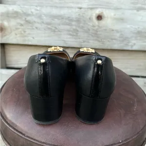 Tory Burch Black Flats with Gold Emblem thumbnail 5