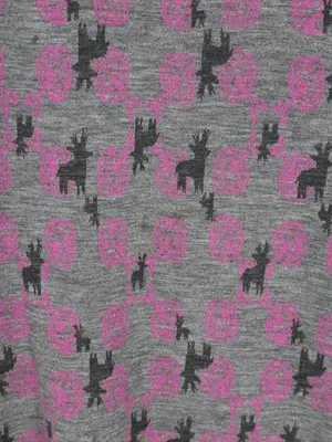 Ibex Merino Wool Dress Medium 100% Zque Certified Gray Purple Black Print Layer thumbnail 8
