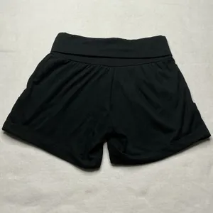 Nike Dri-FIT Womens Black High Waisted Foldover‎ Yoga Training Shorts Small thumbnail 3