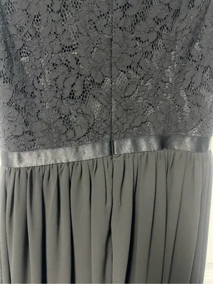Miusol Black Lace Evening Dress with Satin Trim thumbnail 4