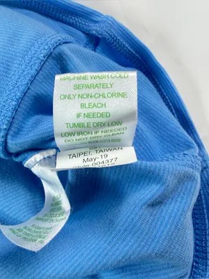 Lilly Pulitzer Luxletic Kapri Full Light Blue Zip Up Gold Accents Women's Size M thumbnail 9