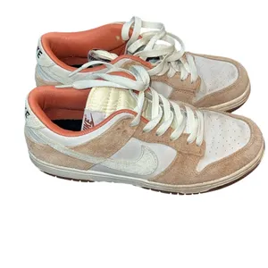 Nike Dunk Low Women's 8.5 Tan Cream Suede‎ Gum Sole FZ9428-600 thumbnail 3