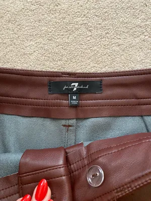 Burgundy Leather Pants thumbnail 3