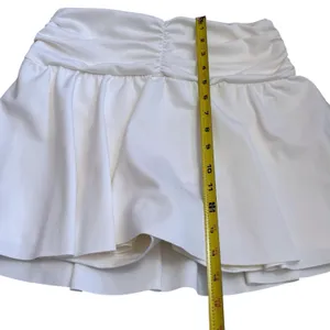 Year of‎ Ours Court Skort White Ruched Athletic Tennis Pickleball Golf Dainty M thumbnail 11