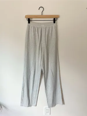 Skims Boyfriend Stretch-Modal & Cotton-Blend Jersey Track Pants Light Heather thumbnail 4