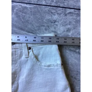Levis 501 Original High Rise White Denim Cut Off Shorts 56327-0248 Womens W24 thumbnail 3