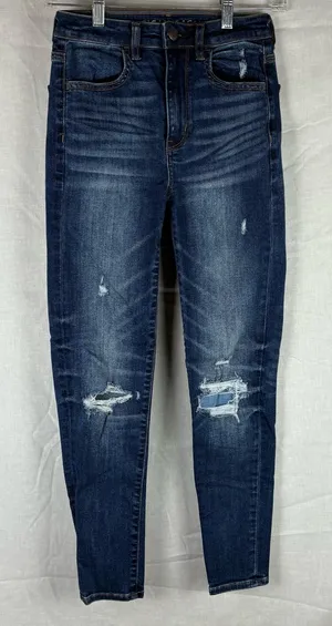 American Eagle Highest Rise Jegging Dark Wash Size 00 Short thumbnail 1