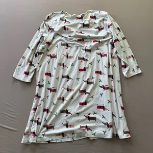 Dog Print Christmas Nightgown White Size XL thumbnail 2