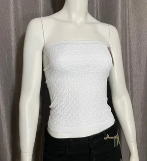 Free People Women’s White Seamless Strapless Bandeau Tube Top thumbnail 5