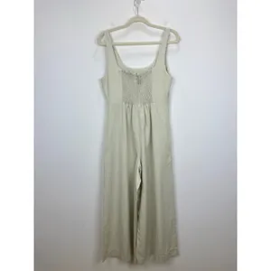 Madewell Wide Leg Jumpsuit Drapey Twill Muted Stone Beige Minimalist US 6 NWT thumbnail 10