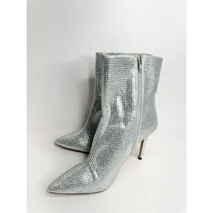 BP Ankle Booties Size 8.5 Athenna Crystal Pointed Toe High‎ Heel Boots thumbnail 4